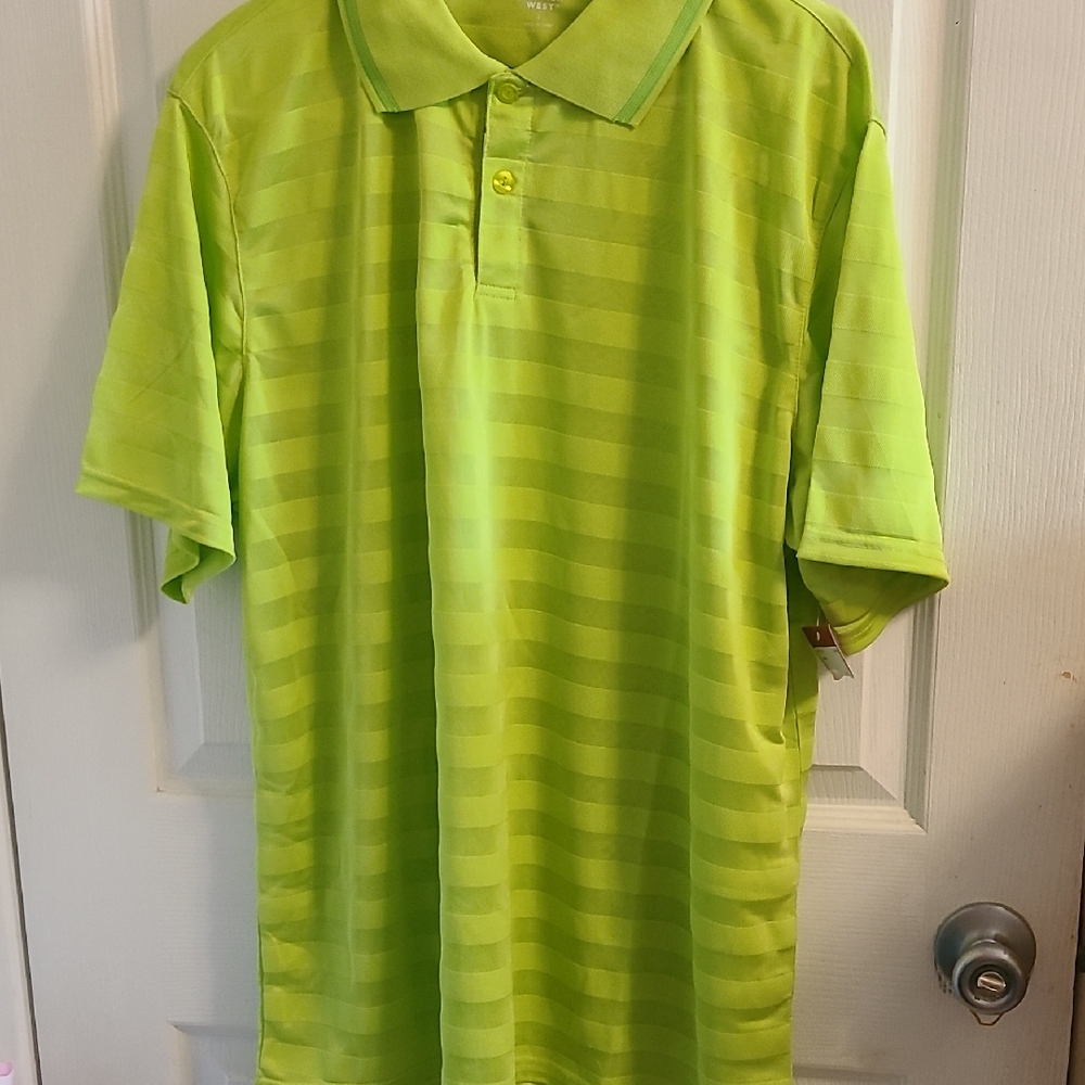 Green Striped Polo Shirt